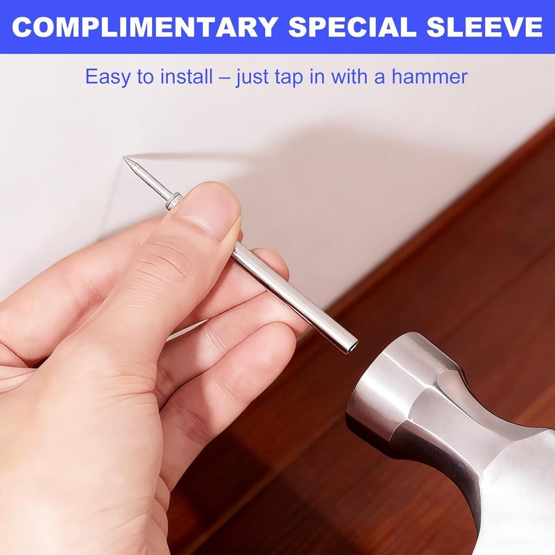 Asofelk Double Headed Skirting Nails, 50PCS Invisible Seamless Baseboard Screws, Solid Wood Baseboard Double-Headed Nails, Double Sided Nails for Wood, Skirting Line Without Marks Nail for Solid Wood Trim - Image 5